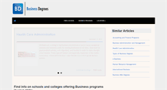 Desktop Screenshot of business-degrees.org