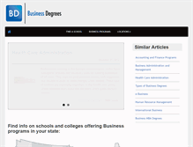 Tablet Screenshot of business-degrees.org